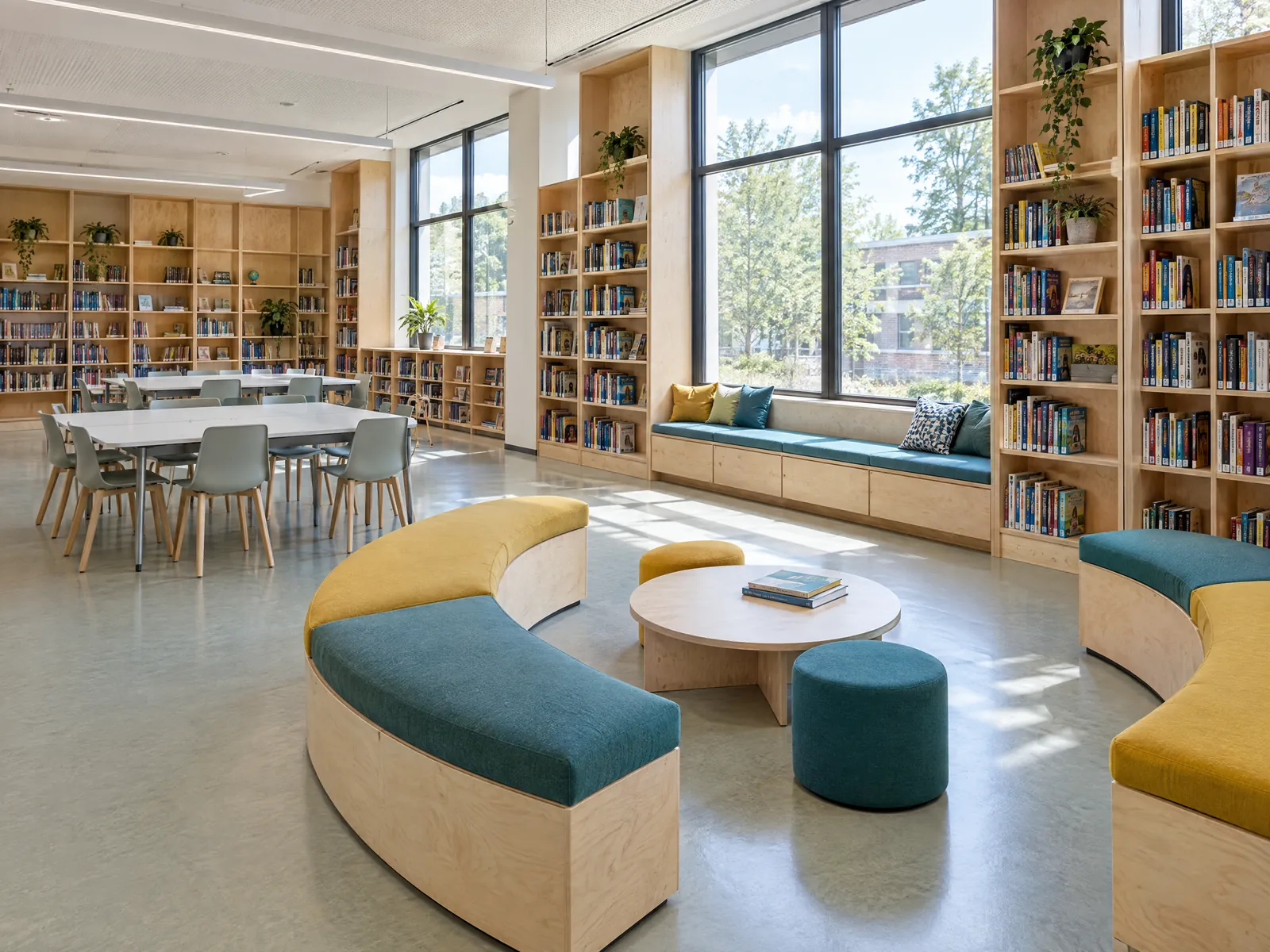 Concept 3D: Bibliothèque scolaire